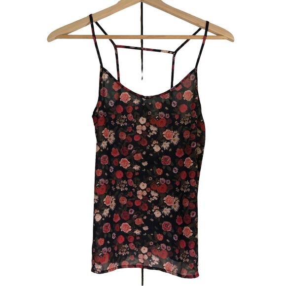 Divided by H&M Women's spaghetti strap summer floral top blouse SIZE 6 - Picture 1 of 6